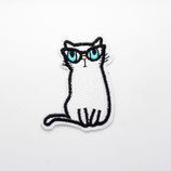 Patch Katze mit Brille 4,5x6cm