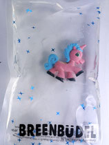 Breenbüdel 2.0 mit mini Filly Pferd Figur pink-blau