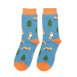 Damensocken mit Fuchs / Baum