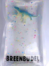 Breenbüdel 2.0 mit Dinosaurier blau-gelb