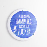 Magnet "Zucker" auf blau