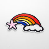 Patch Regenbogen Stern und Wolke 7,5x4cm