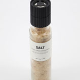 Spezial-Salz mit Mühle: Salz, Knoblauch, roter Chili Pfeffer
