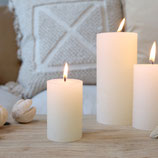 Stumpenkerze rustikale CREME