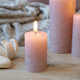 Stumpenkerze rustikale STAUBIG ROSA