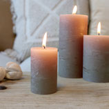 Stumpenkerze rustikale LEINEN