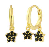 Evideence Orecchini argento 925 gold e zirconi neri ART. 4312