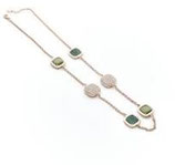 Madì Collana Collezione Safari con Quarzi Idrotermali Verdi e Malachite in argento 925 ART. 4295