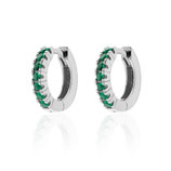 UNOAERRE ORECCHINI IN ARGETO CON ZIRCONIA CUBICA VERDE 6022 ART. 4290