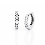 UNOAERRE ORECCHINI A CERCHIO MINI IN ARGENTO BIANCO  E ZIRCONI 5820 ART. 4227