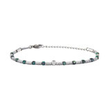BREIL GIOIELLI BRACCIALE UOMO IN ACCIAIO E RADICE DI SMERALDO COLLEZIONE PRIAM REF. TJ3647 ART. 7249