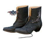 Stars & Stripes Rosie Black geschnürte Western Boots Stiefelette Stiefel