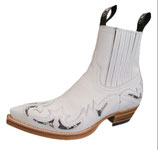 Sendra 4661P Weiss/Pythonleder Boots Stiefelette Cowboystiefel