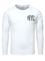 Key Largo Herren T-Shirt longsleeve Pullover DISTRICT Langarm MLS00029 weiß