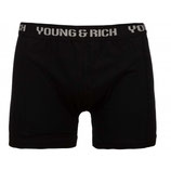 Young & Rich Herren Männer Unterwäsche Boxer Boxershorts Hipster 802 -3er Pack- schwarz