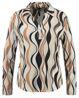 Key Largo Damen Bluse Shirt Longsleeve Langarm Oberteil FLOW WB00084 beige