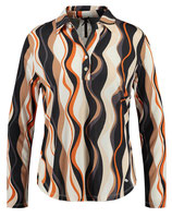 Key Largo Damen Bluse Shirt Longsleeve Langarm Oberteil FLOW WB00084 braun-anthrazit