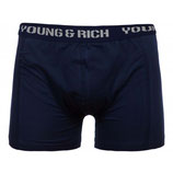 Young & Rich Herren Männer Unterwäsche Boxer Boxershorts Hipster 802 -3er Pack- dunkelblau
