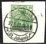 SAAR 46 gestempelt auf Briefstück