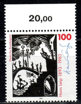 BRD 1694 postfrisch mit Bogenrand oben