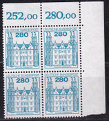BRD 1142 postfrisch Viererblock mit Eckrand rechts oben