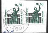 BRD 1341 C/D gestempelt auf Briefstück