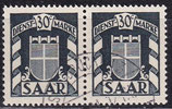 SAAR-DI 34 gestempelt waagrechtes Paar (Stempel ?)