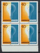 BRD 1031 postfrisch Viererblock mit Bogenrand unten