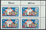 BRD 1181 postfrisch Viererblock mit Eckrand rechts oben