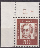 BERL 208 postfrisch mit Eckrand links oben