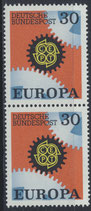 BRD 534 postfrisch senkrechtes Paar