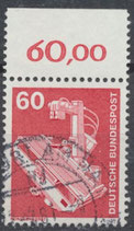 BRD 990 gestempelt mit Bogenrand oben (RWZ 60,00)
