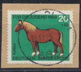 BRD 579 gestempelt auf Briefstück