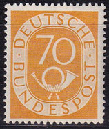 BRD 136 ungebraucht mit Falz und 2 kleine Papieranhaftungen