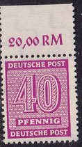 SBZ 136Yw postfrisch mit Bogenrand oben