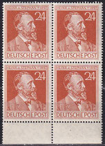 ABGA 963 postfrisch Viererblock mit Bogenrand unten