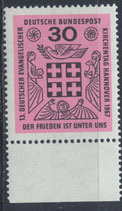 BRD 536 postfrisch mit Bogenrand unten