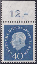 BERL 185 postfrisch mit Bogenrand oben