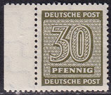 SBZ 135Yw postfrisch mit Bogenrand links