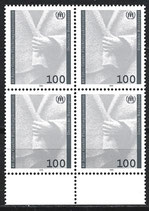 BRD 1544 postfrisch Viererblock mit Bogenrand unten