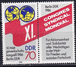 DDR 3049/ZF postfrisch Zusammendruck