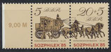 DDR 2965-2966 postfrisch Zusammendruck mit Bogenrand links (1)