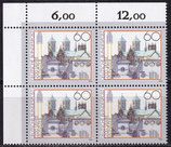 BRD 1645 postfrisch Viererblock mit Eckrand links oben