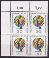 BERL 416 postfrisch Viererblock mit Eckrand links oben