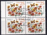 DDR 2741 philat. Stempel Viererblock mit Bogenrand links