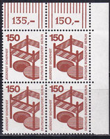 BERL 411A postfrisch Viererblock mit Eckrand rechts oben