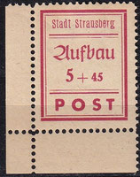 LOK-Strausberg 34A ungebraucht mit Falz mit Eckrand links unten