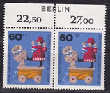 BERL 415 postfrisch waagrechtes Paar mit Bogenrand oben