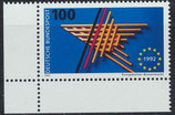 BRD 1644 postfrisch mit Eckrand links unten