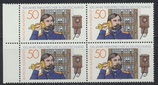 BRD 947 postfrisch Viererblock mit Bogenrand links
